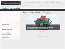 Tablet Screenshot of metallbau-cronberg.de
